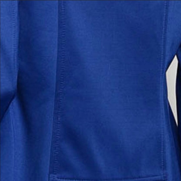 Navy Moto Jacket With Button Detail - Picture 3 of 8